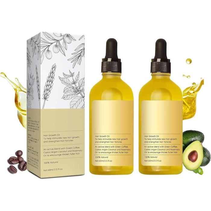 Veganic Natural Hair Growth Oil, Hair Growth Huile Veganic 100 Huile de Cheveux Naturel