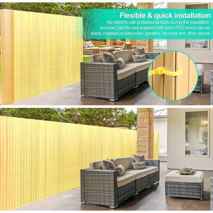 Canisse PVC brise-vue 1x1m | Occultant