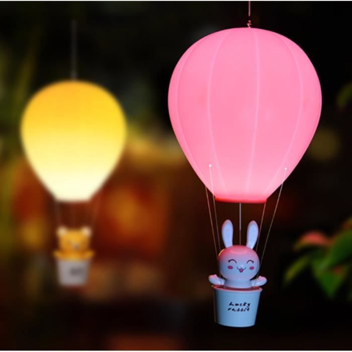 Veilleuse Led De Bebe Nuit Lampe De Chevet Usb Rechargeable Jouet Enfants Cadeau Chambre Decoration Montgolfiere Rose Cdiscount Puericulture Eveil Bebe