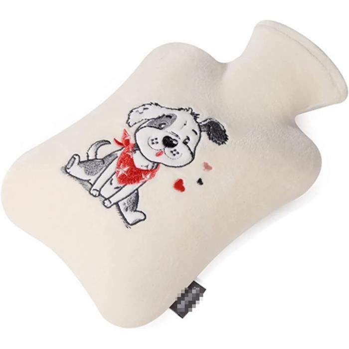 EYVRPAU Bouillotte En Caoutchouc Avec Housse Peluche Animale - Bouillotte Eau Chaude Enfant & Adultes
