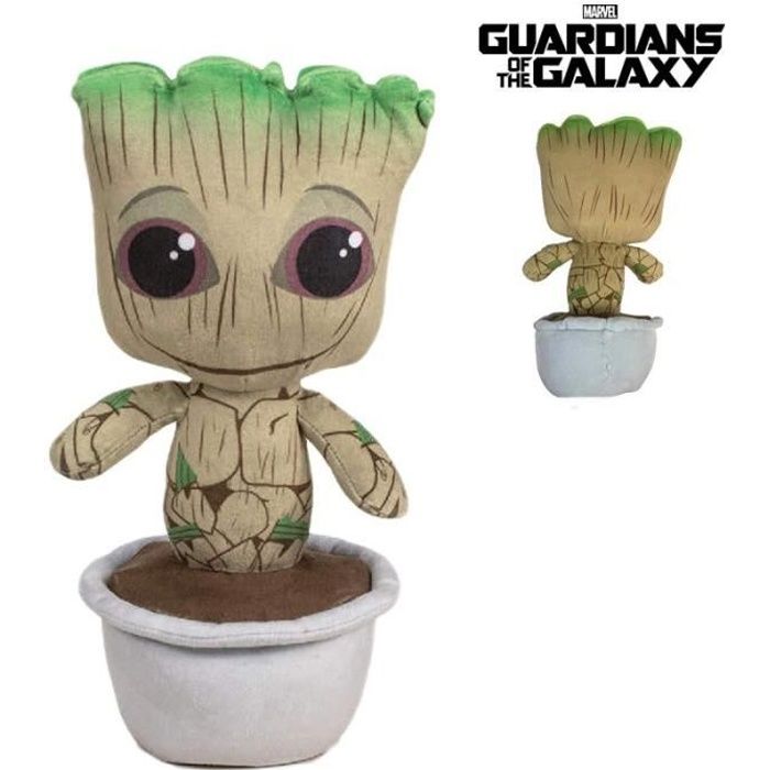 Peluche Bebe Groot Dans Un Pot De Fleurs 26 Cm Cdiscount Jeux Jouets