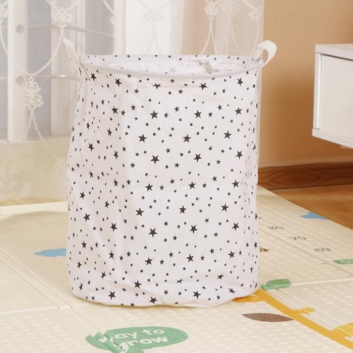 Panier De Rangement Pliable Pour Enfants - Motif Véhicules De Construction, 40x33x40 Cm, En Coton Et Lin, Pour Jouets Et Linge - 10