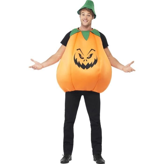 COSAVOROCK Homme Déguisement Citrouille T-Shirts Halloween Costume