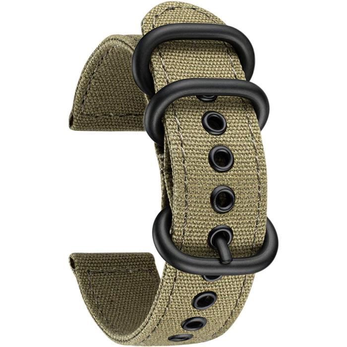 Militaire Nylon Poignet Bracelet De Montre 18mm 20mm 22mm 24mm Remplacement 