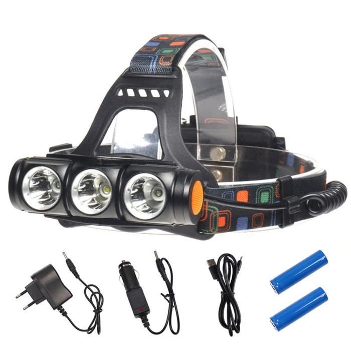 10/ principales 5000/ Lumens Ultra Lumineux 9/ LED Lampe frontale Head Light avec batterie rechargeable pour le camping chasse randonn/ée et activit/és de plein air Phare LED