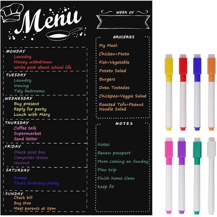 TABLEAU 3x FEUTRES/EFFACEURS MÉMO MAGNÉTIQUE AIMANTÉ FORMAT A5 FRIGO TABLEAU 3x FEUTRES/EFFACEURS MÉMO MAGNÉTIQUE AIMANTÉ FORMAT A5 FRIGO