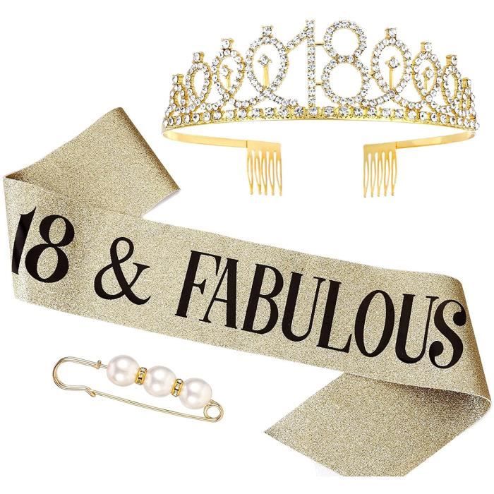 18 Ans Couronne Anniversaire Echarpe Anniversaire Fille 18 Fabulous Kit D Accessoires Anniversaire Pour Decoration Anniver 330 Cdiscount Beaux Arts Et Loisirs Creatifs