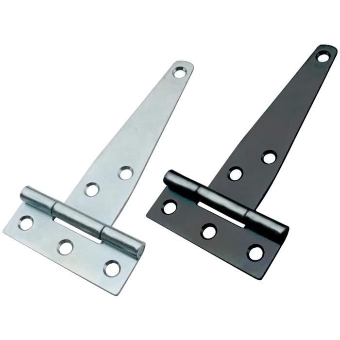 acier 150 mm Tee T Charnières Noir-Neuf environ 15.24 cm 20 x paires de 6 in
