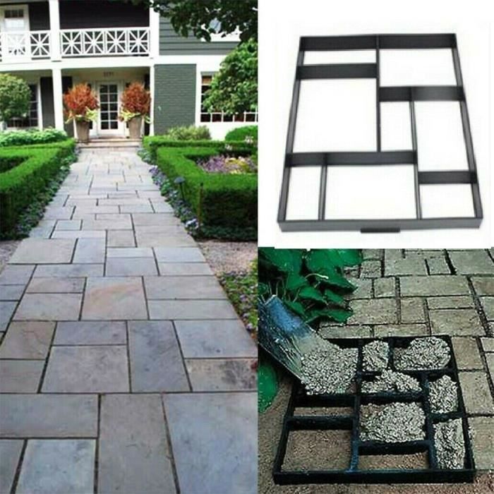 60 x 50cm Moule à Pavé Béton en Résine Pavage Moules Pierres Stepping Stone pour Jardin Allée Chemin