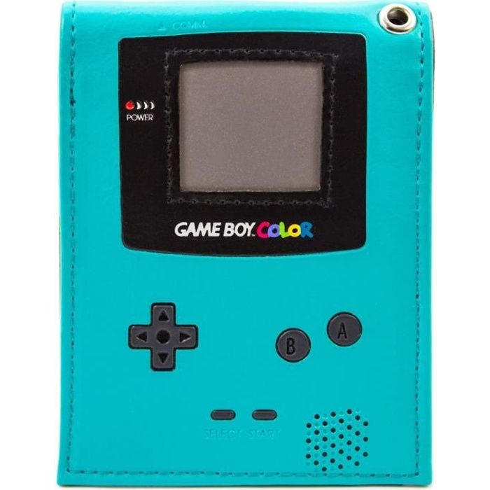 Retro Game Boy Color Console Portable Sarcelle Portefeuille 