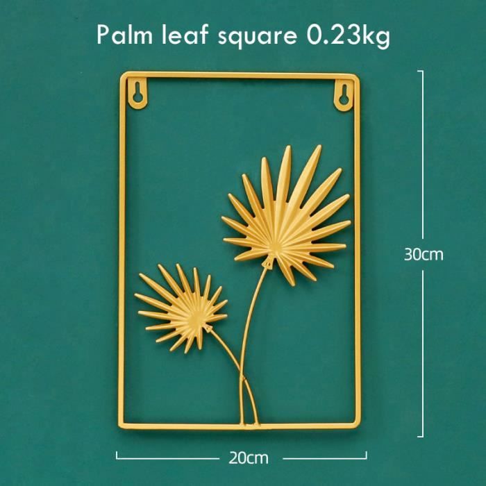 Ainydie - Décoration Murale En Métal 3D Motif Feuilles - 110 X 68 Cm - Fait Main, Finition Mate - Pour Salon, Bureau, Hôtel