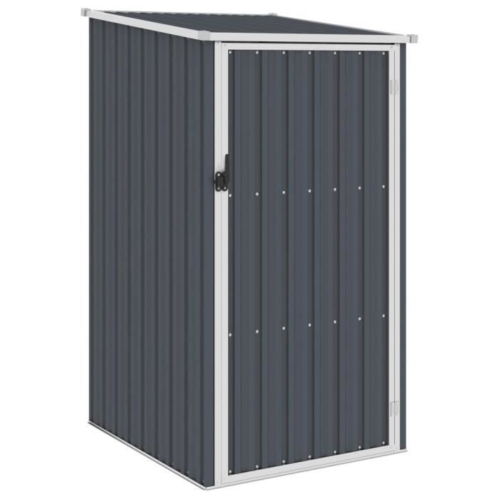 Qualite Luxe C Abri De Jardin Cabanon Garage Rangement Anthracite 87x98x159 Cm Acier Galvanise Cdiscount Jardin