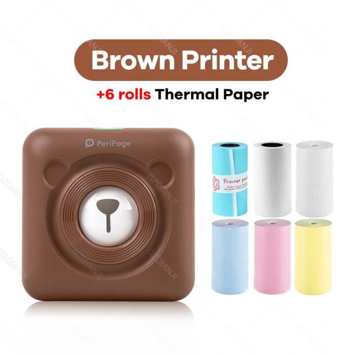 Peripage - Mini-imprimante thermique sans fil A6, Bluetooth, pour