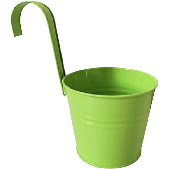 Lot De 6 Pots De Fleurs Suspendus En Métal LaLaGreen - 28 Cm, 6 Couleurs Arc-en-Ciel, Avec Poignées Réglables Et Trous De Drainage
