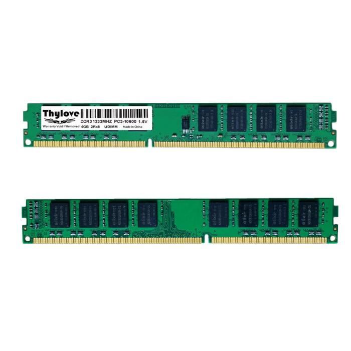 Câble de raccordement,Mémoire RAM PC pour ordinateur de bureau,2  Go,1333,1600 successifs,Z,UDIMM,PC3- DDR3 4G 1333 x1Piece