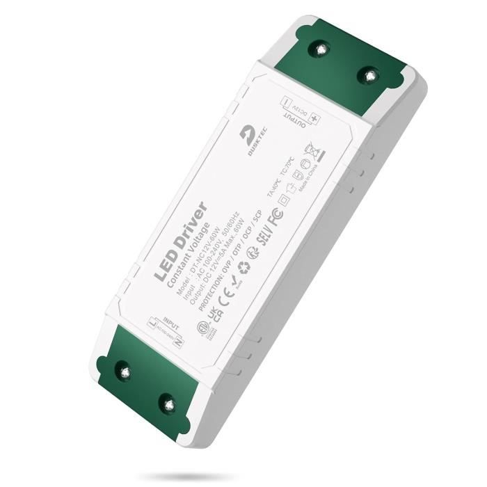 Transformateur 220V 12V Led 60W Driver Led Alimentation 5A, Conducteur ...
