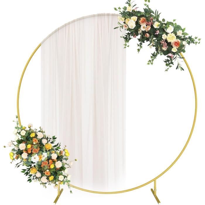 Support De Toile De Fond Arche De Mariage En Métal Doré 2x1m - Structure Stable Pour Cérémonie