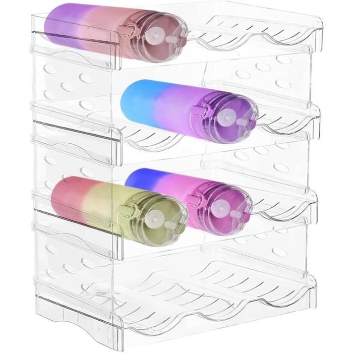 OYEAL Étagère de rangement pour bouteilles d'eau à 5 niveaux - Support autoportant pour boissons