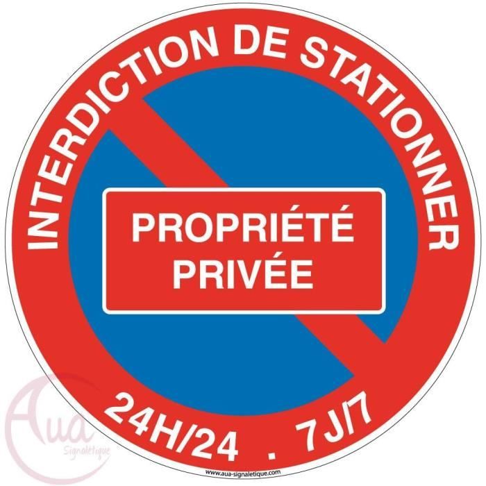 Panneau Cour Privée Interdiction Stationner - Protection Garantie