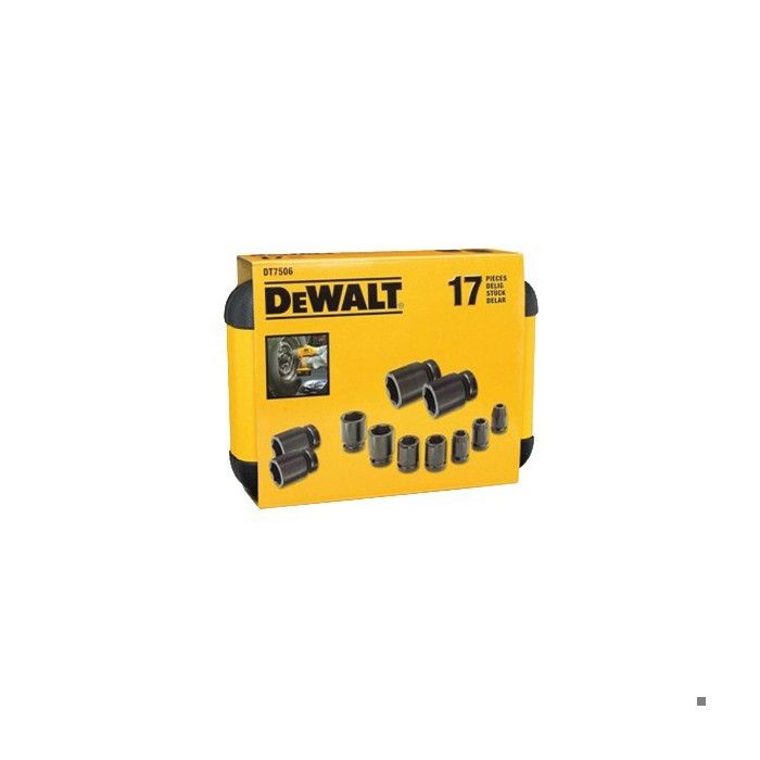 Coffret de douilles DEWALT 17 pièces + adaptateur DT7506 - vue 2
