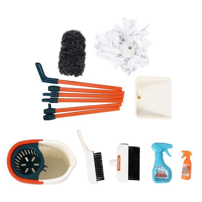 Kit De Nettoyage Pour Enfants 3 Ans+ - Aspirateur Jouet, Balai, Vadrouille, Pelle Et Accessoires | Jouet Ménage Éducatif Bleu