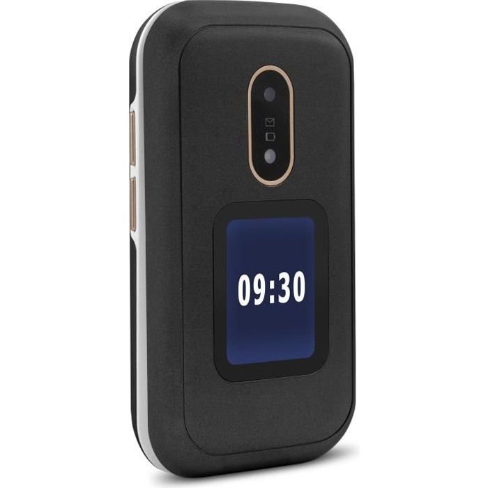 Vente T&eacute;l&eacute;phone portable DORO Téléphone mobile 6060 - microSD slot - GSM - 320 x 240 pixels - 3 MP - noir pas cher
