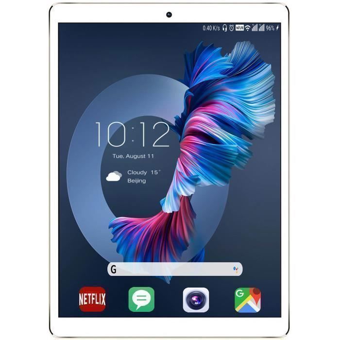 Tablette Tactile 10 Pouces – Dual SIM 4G – WiFi – 8000mAh – 5.0+8.0 MP Camera 3Go RAM – 32 Go ROM /128GB Bluetooth GPS Type-C