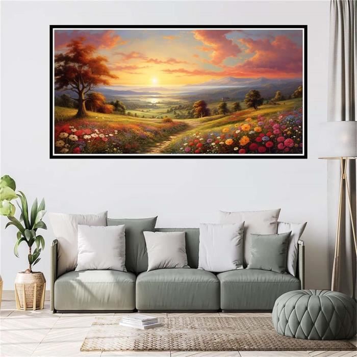 Diamond Painting Paysage Forêt 30x40 Cm - Kit Complet 5D Avec Diamants, Toile Adhesive, Outils - Loisir Créatif Adulte