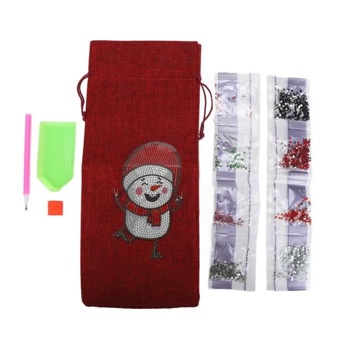 Lot De 2 Sacs De Vin De Noël En Toile De Jute Avec Cordon De Serrage Réutilisables Pour Noël, Mariage, Anniversaire, Fête