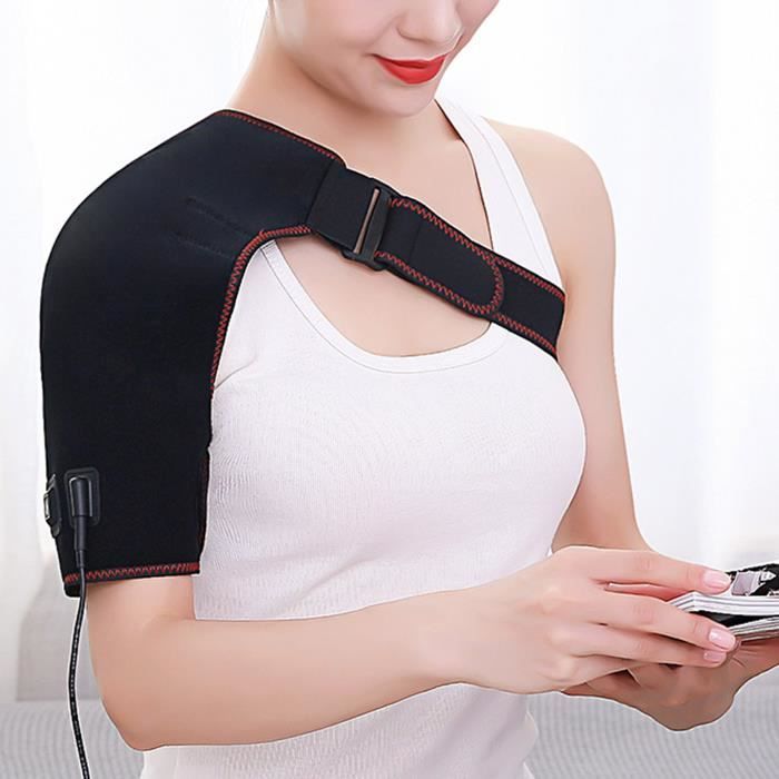 Masseur Genou Et épaule 3-en-1 Chauffant - Sans Fil, Rechargeable Par USB - Blanc