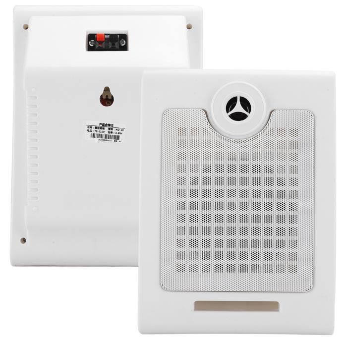 Haut-parleur De Plafond étanche 3 Pouces, 10W, Blanc - Pour Salle De Bain, Cuisine Ou Pièces Humides