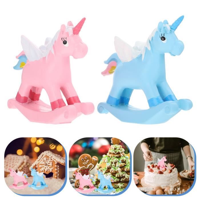 2pcs Gateau En Forme De Licorne Decoratif De Gateau D Anniversaire Decor De Gateau Decoration Animaux Figurinescdiscount Jearzhan232 Cdiscount Maison