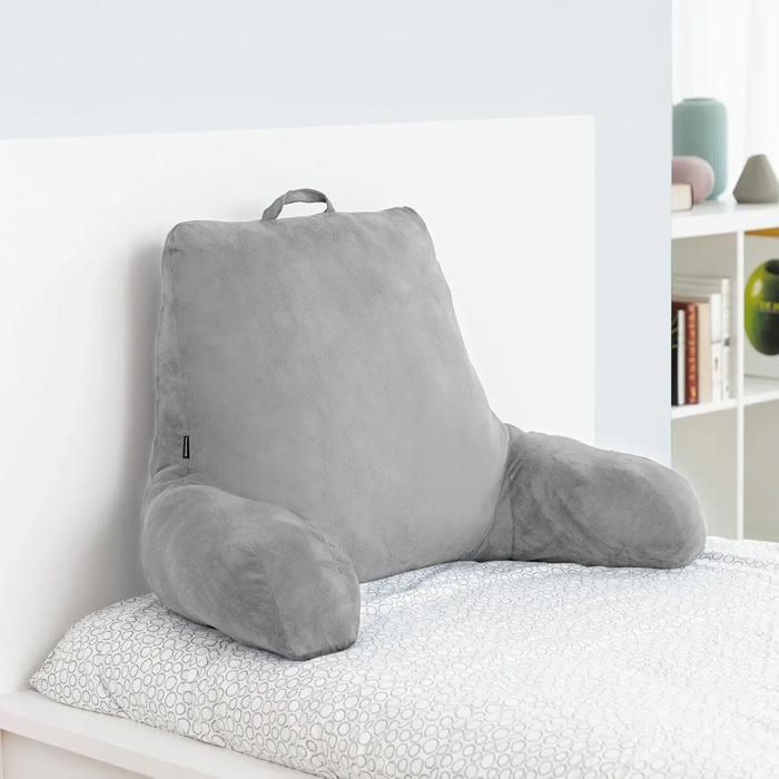 Coussin de lecture avec accoudoirs - InnovaGoods - Huglow - Gris - 90x45x20 cm - Ergonomique Coussin de lecture avec accoudoirs - InnovaGoods - Huglow - Gris - 90x45x20 cm - Ergonomique