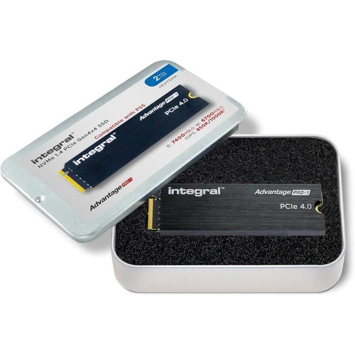 Integral SSD - Advantage Pro-1 - 2 To - NVMe M.2 2280 - PCIe Gen4x4 avec Dissipation Thermique