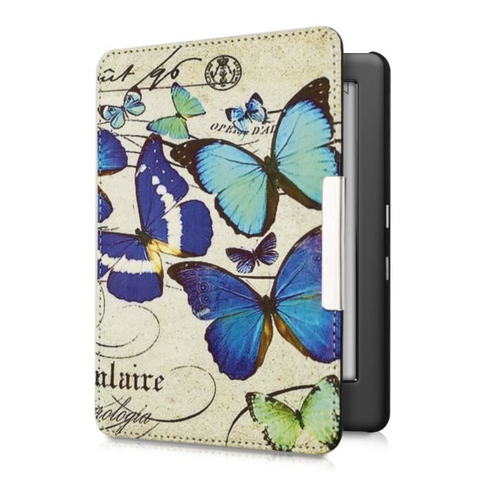 Coque avec Rabat Magn/étique en Simili Cuir pour Liseuse Kobo Glo HD//Touch 2.0 kwmobile Coque Liseuse Kobo Glo HD//Touch 2.0