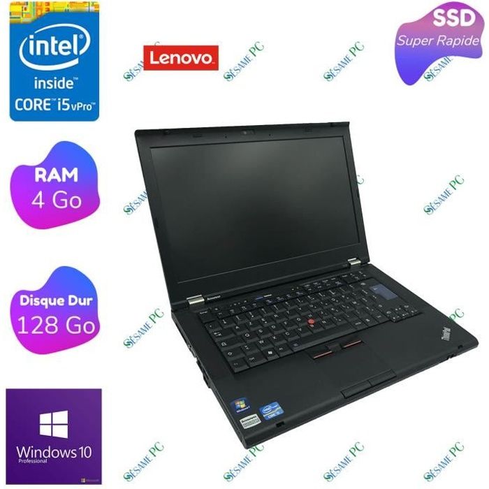 Lenovo T420 - Intel Core i5 2520M - RAM 4 Go - SSD 128 Go - 14 - Windows 10 Professionnel - ORDINATEUR PORTABLE - Lenovo