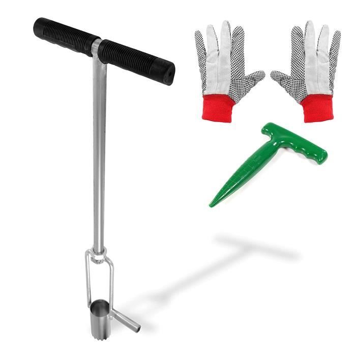 Planteur à Bulbes Et Semis Haofy - Acier Inoxydable, 92cm - Pour Légumes, Fleurs Sans Se Pencher