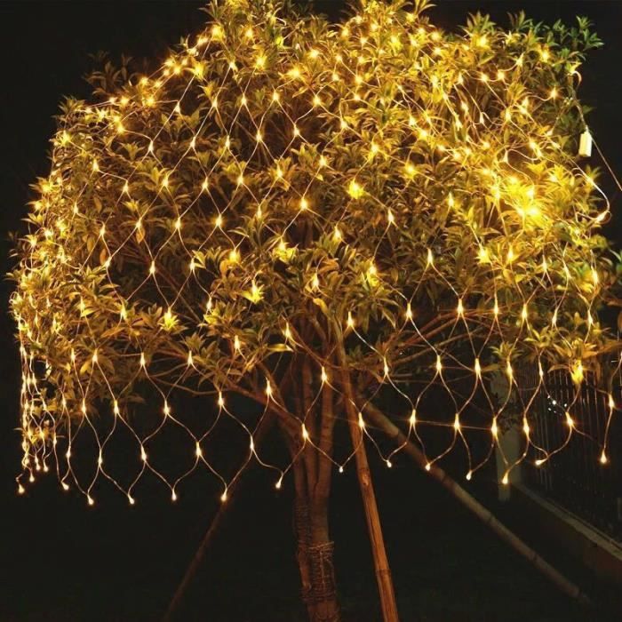 192 lumières 3m 2m jardin extérieur parc étanche lumières décoratives  chaîne led net lumières filet de