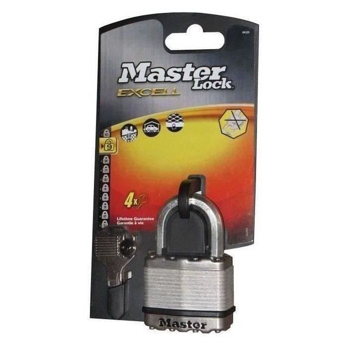 Master Lock Cadenas Excell Acier laminé 52 mm M5EURD