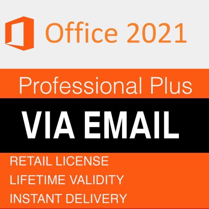 Logiciel – Microsoft – Office 2021 Professionnel Plus – 5 PC – Téléchargement – Windows 10