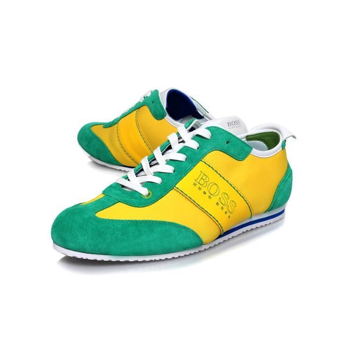 BASKET SNEAKER HUGO BOSS GREEN LIGTH NESS WORLD Jaune JAUNE/VERT -  Cdiscount Chaussures