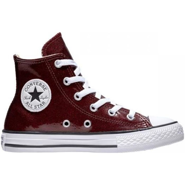 converse montante bordeau