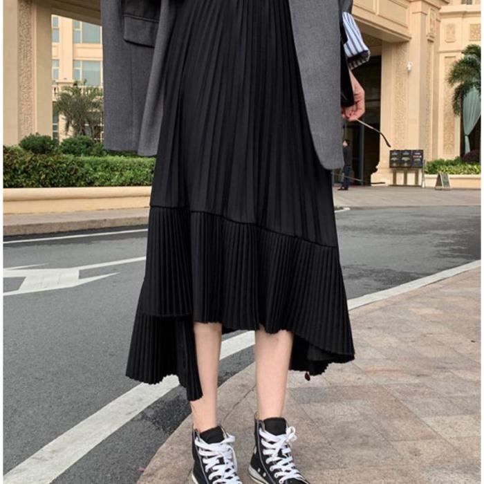 Jupe Longue Noire Asymétrique Et Dieu Créa La Femme - Taille 38 - Occasion Très Bon état