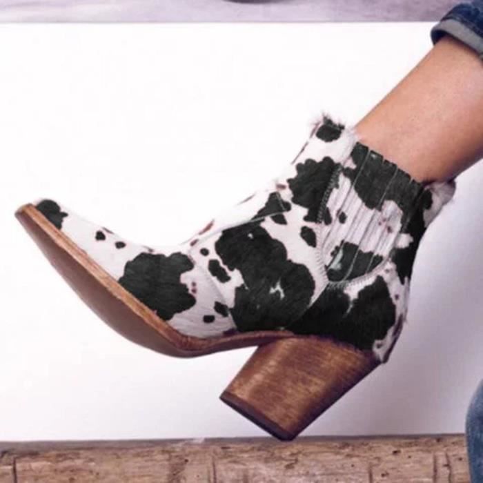 bottines femme imprime animal