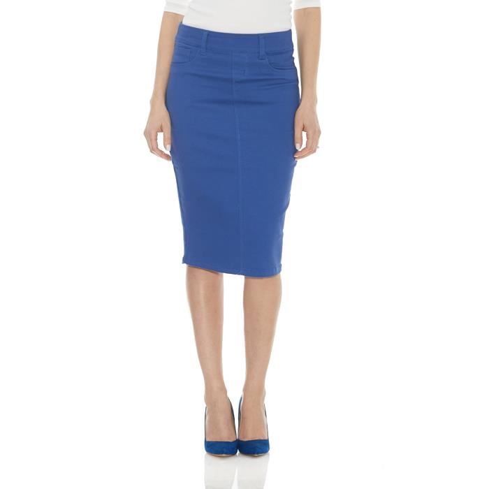 Jupe crayon réversible Taille haute Femme en Denim Portefeuille - Jan