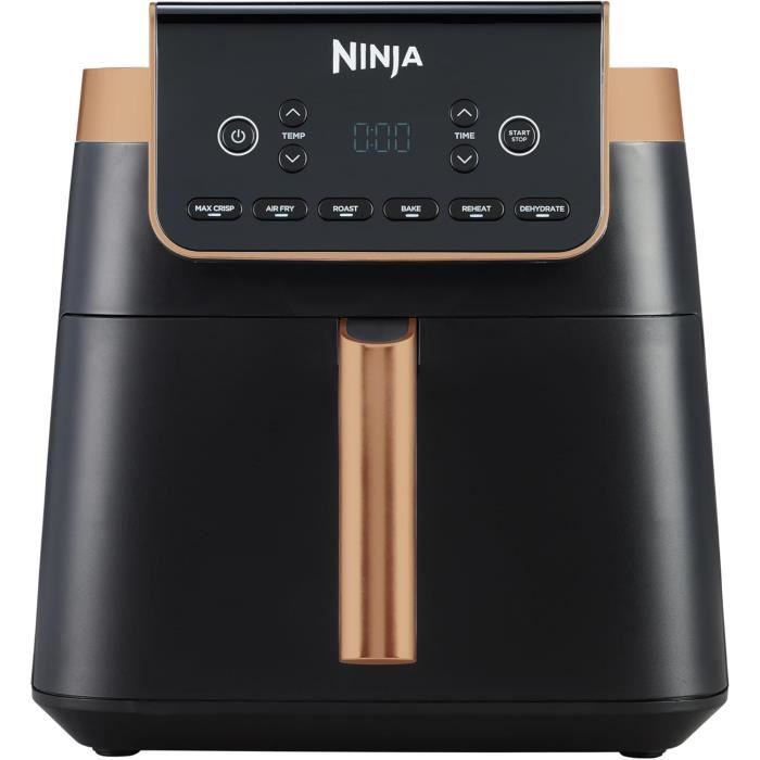 Ninja Foodi MAX Dual Zone Air Fryer Friteuse sans huile 2 tiroirs 9 5 6 en 1 Air Fry Max Crisp rôtir cuire réchauffer déshydrater exclusivité Amazon cuivre AF400EUCP - vue 3