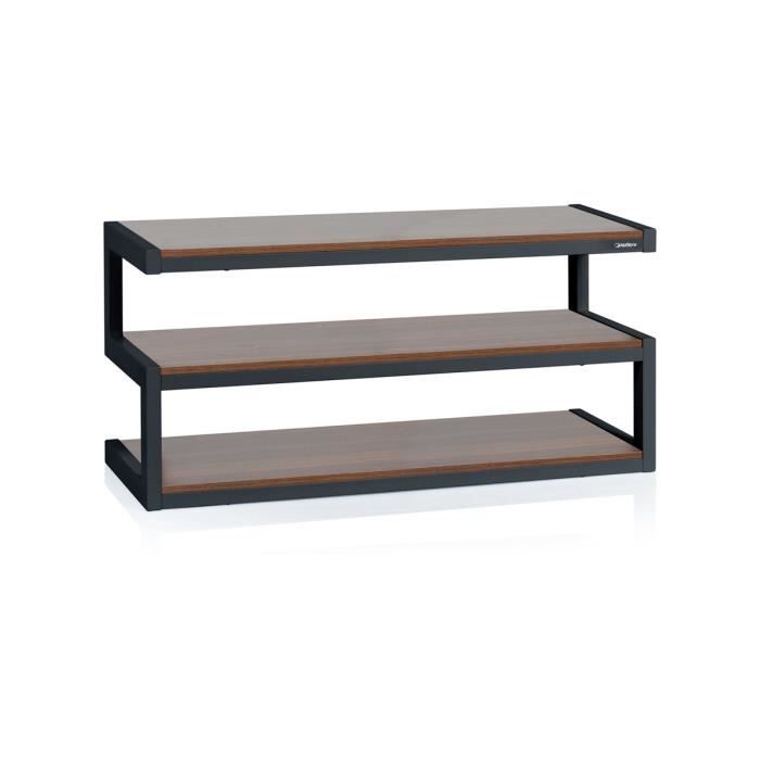 Meuble TV - NorStone - Esse - Noir et Noyer - Support jusquà 80 kg - Écrans jusquà 46 Meuble TV - NorStone - Esse - Noir et Noyer - Support jusquà 80 kg - Écrans jusquà 46