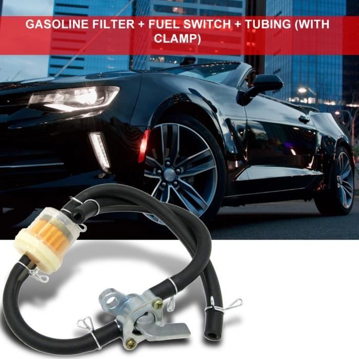 kit de Filtre à essence ATV 70cc 90cc 100cc 110cc + interrupteur de carburant + tuyau de carburant Robinet d'essence universel