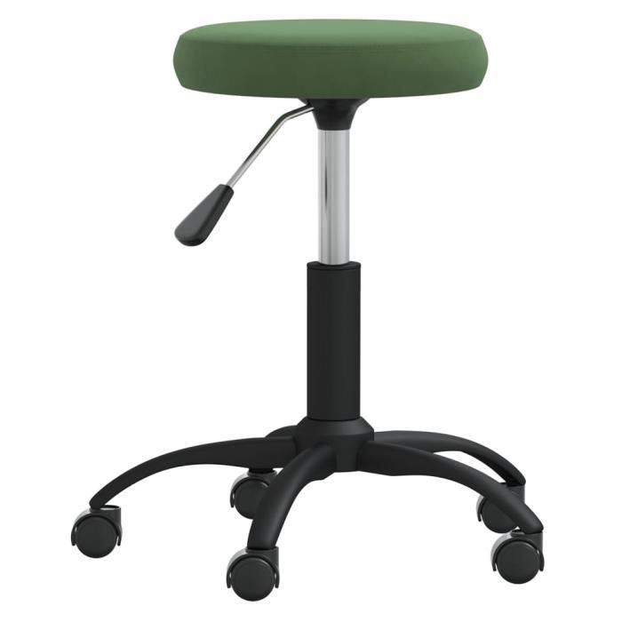 MAG Chaise de bureau - Fauteuil de bureau pivotant Vert foncé Velours 31x(42-54)cm 16695