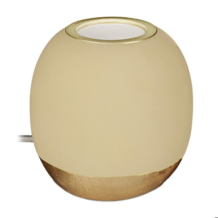 Relaxdays Lampe de chevet sphérique sans abat-jour en béton douille E27 long câble H x L : env. 9 x 9 cm vert
